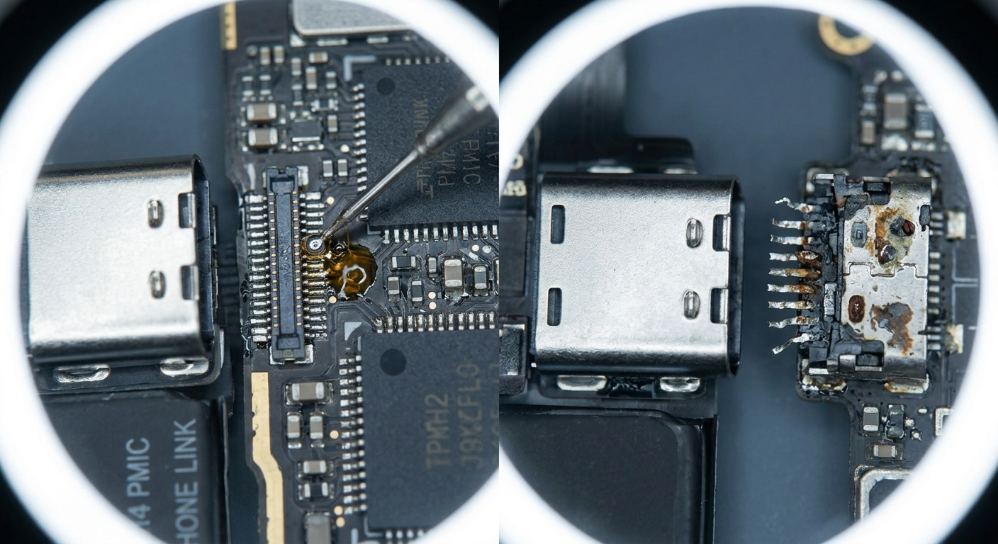 Charging port replacement repair process image 2