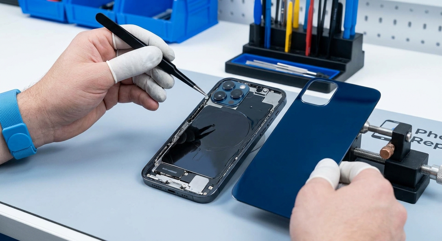 Back glass replacement repair process image 2